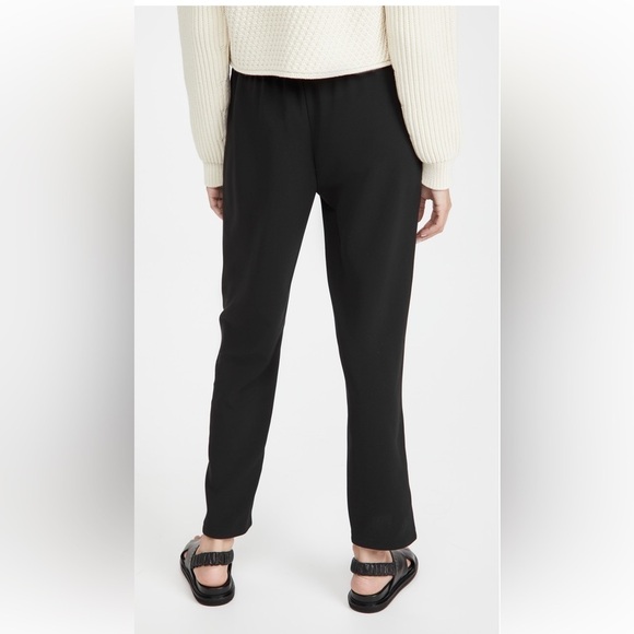 Theory Slit Crepe Drawstring Admiral Crepe Pants in Black - Picture 2 of 7